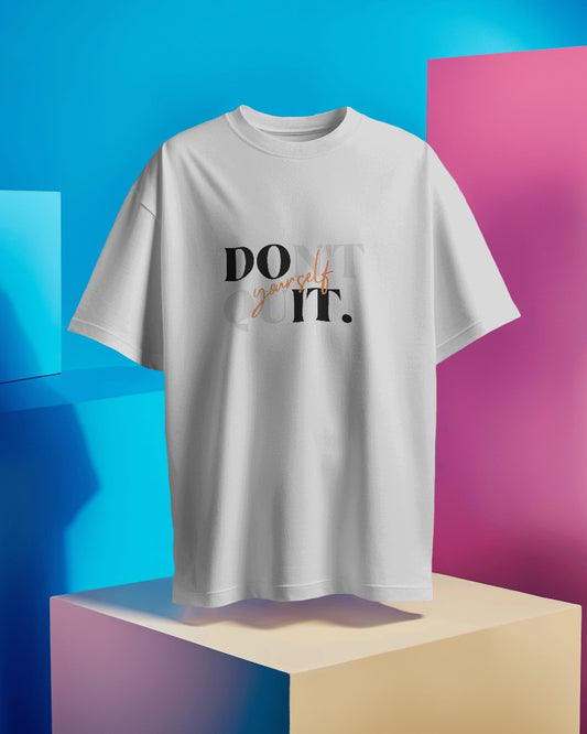 Unisex "Don't Quit" Typography Print | Oversized Fit | Combed Cotton T-shirt